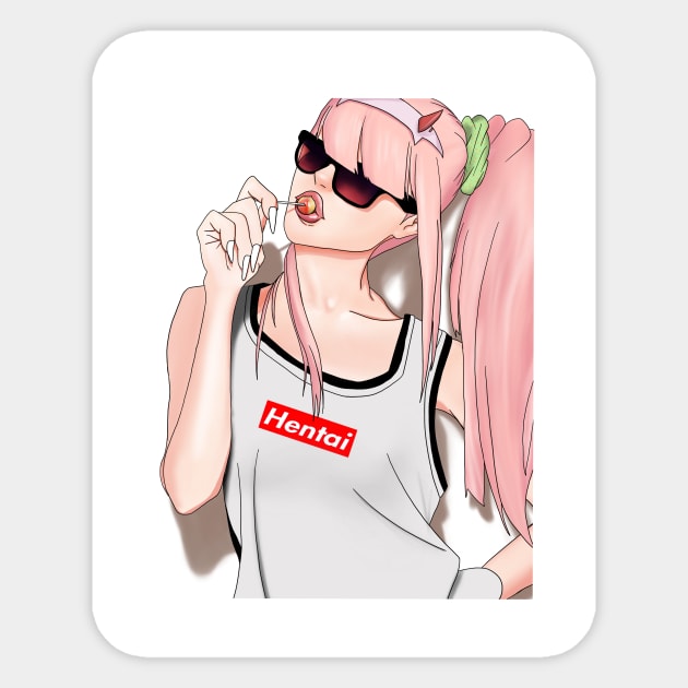 ZeroTwo Hentai Hype Sticker by Illumistrates